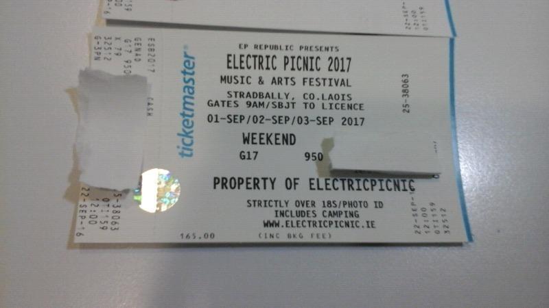 Weekend Camping Electric Picnic Ticket for Sale