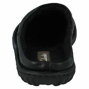 MENS-CLARKS-CLOSED-TOE-LEATHER-SLIP on faux fur