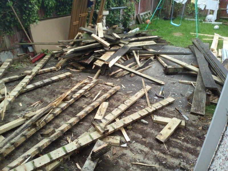 Free fire wood from decking & fence for collection - 15. (Free)