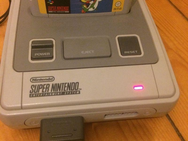 Super Nintendo Console with Super Mario World