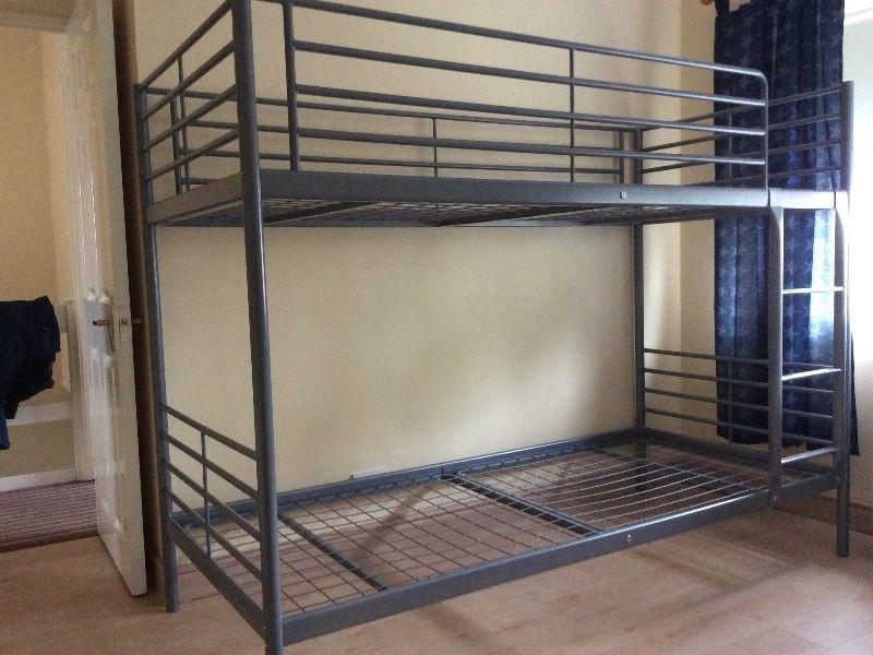 Ikea silver bunk bed frames COLLECTION ONLY