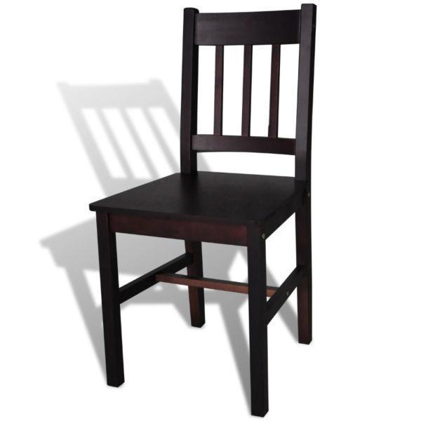 Kitchen & Dining Room Chairs:6 pcs Brown Wood Dining Chair(SKU271499)