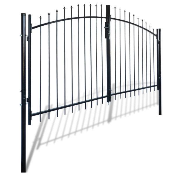 Gates:Double Door Fence Gate with Spear Top 300 x 200 cm(SKU141362)