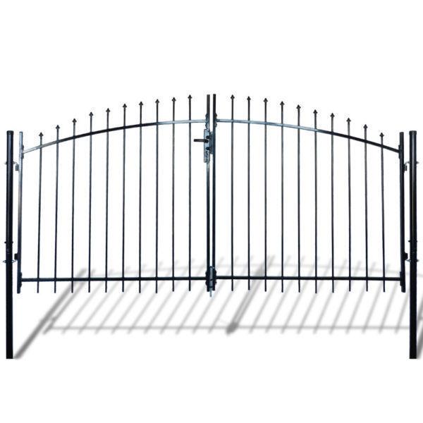 Gates:Double Door Fence Gate with Spear Top 300 x 200 cm(SKU141362)
