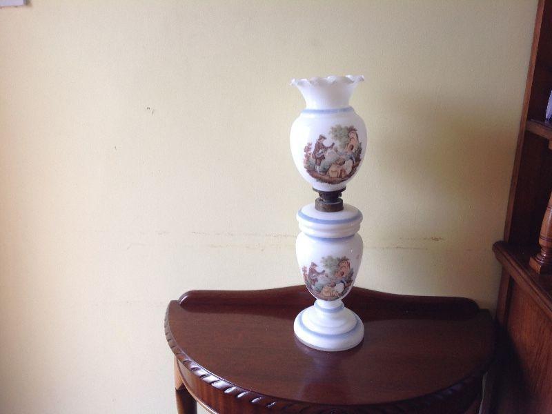 Auntique French oil lamp