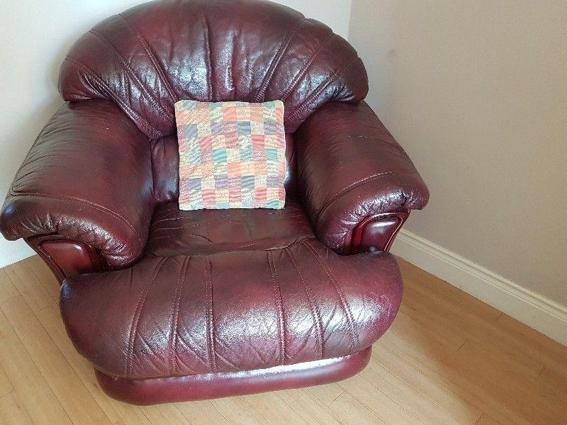 Leather sofa suite 3+1+1
