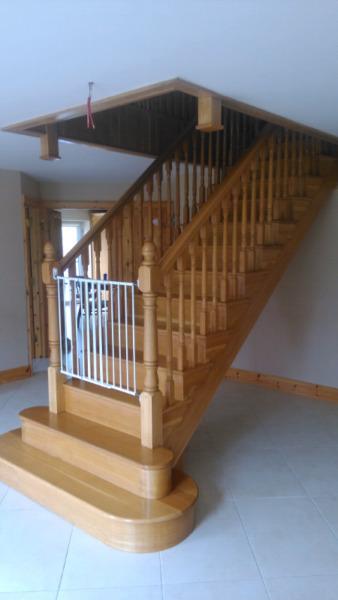 Solid oak stairs
