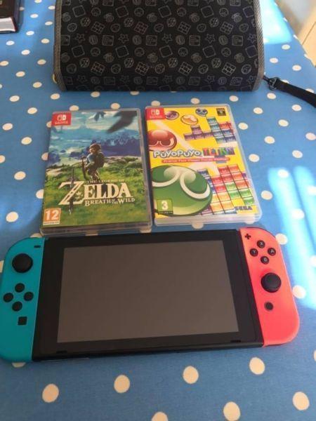 Nintendo Switch + 2 games for sale