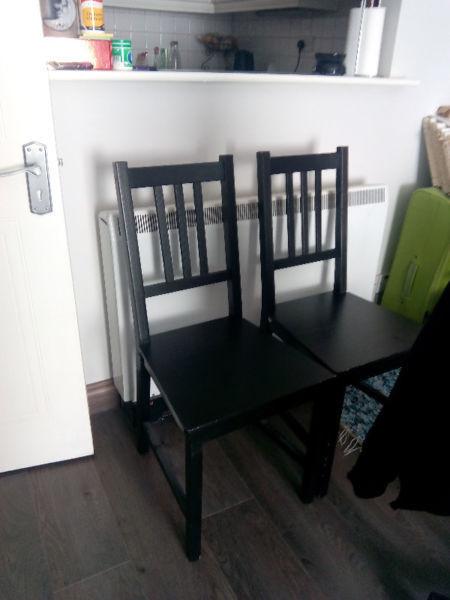 2 Chairs IKEA - STEFAN Brown-black