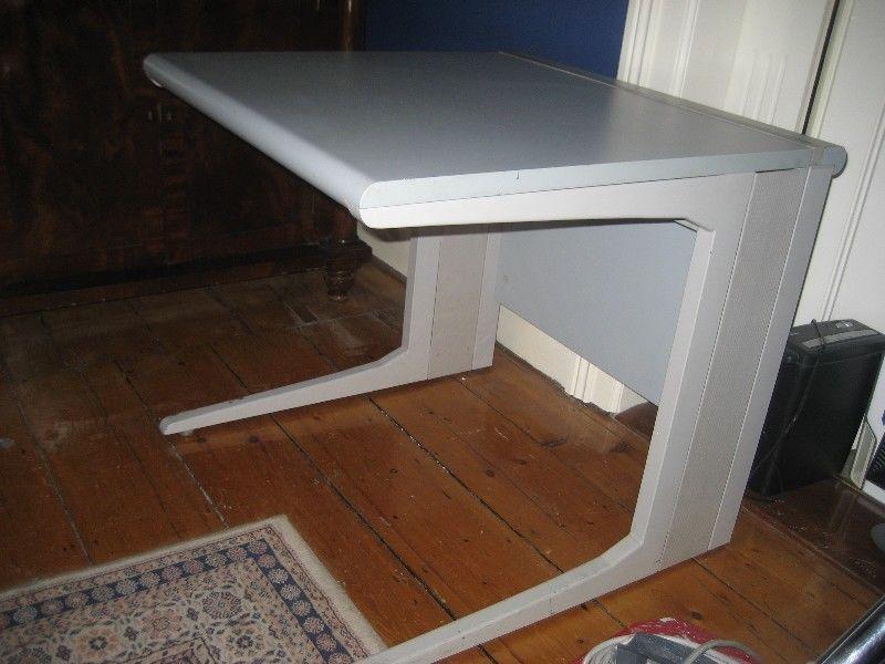 Desk with metal frame