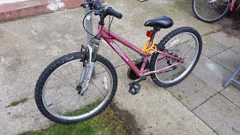 girls bike for sale pink and silver 24 inch wheels