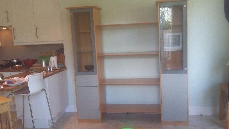 Display cabinet with shelving