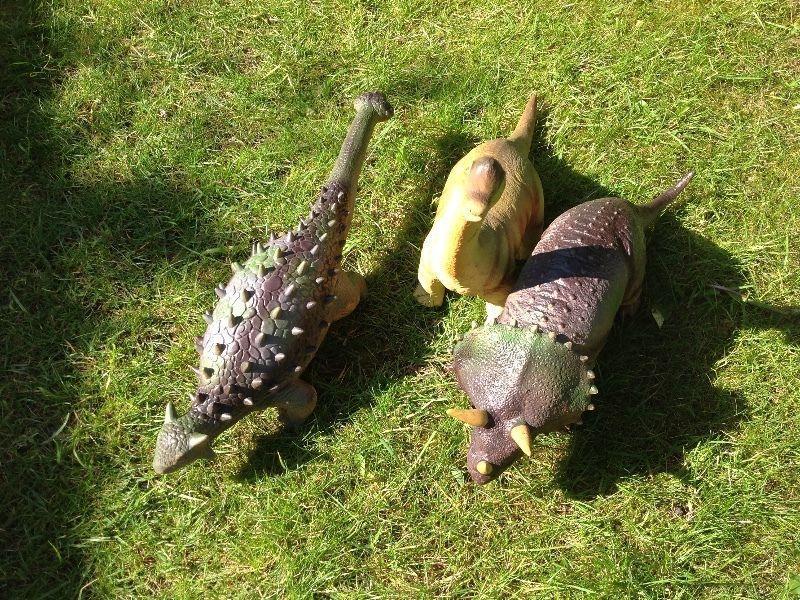 Three large foam dinosaurs. Excellent condition. Real bargain