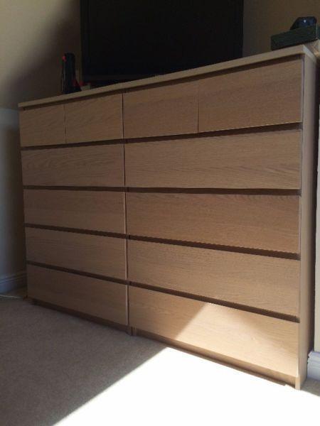 Ikea Malm chest of 6 drawers, 