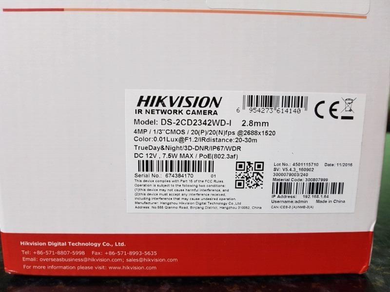 Hikvision ir turret ip cameras x 10