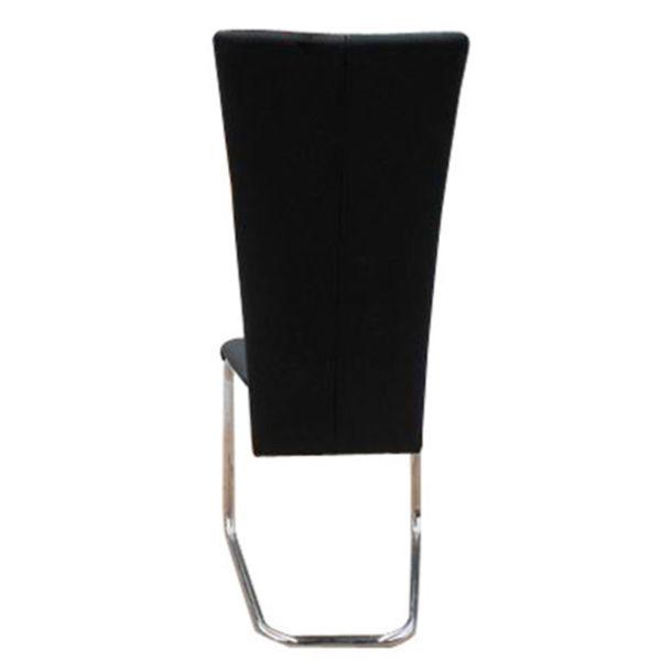 Kitchen & Dining Room Chairs : 4 pcs Artificial Leather Iron Black Dining Chair(SKU241787)