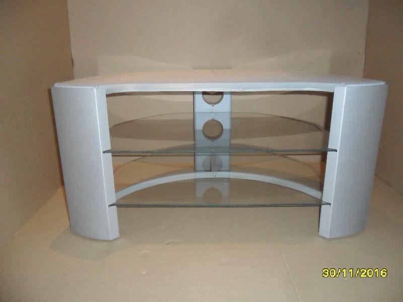 tv stand with glass