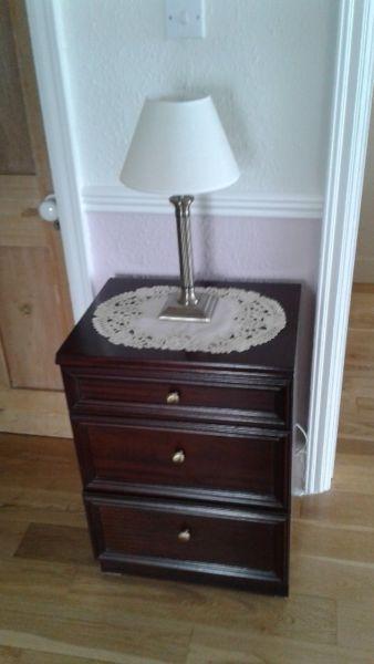 Mahogany chest of drawers and smaller matching unit