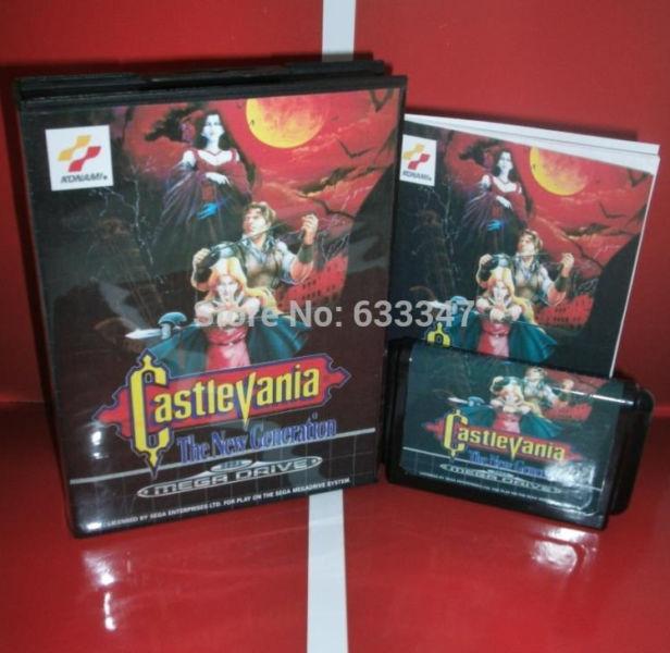 16 bit MD game card castlevania the new generation for sega mega drive video game console system