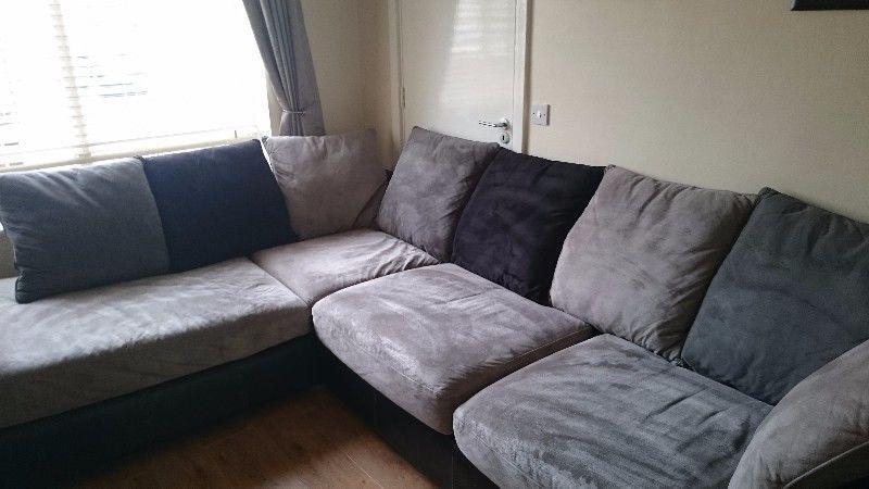 Large right hand corner sofa