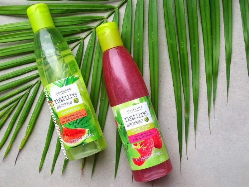 Love nature exfoliating shower gel energising mint & raspberry