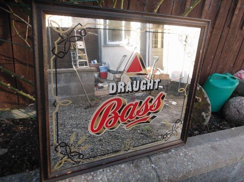 vintage bass pub mirror