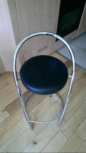 4 Effezeta bar stools, black & chrome