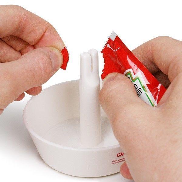 Sachet Opener - Easy & Quick - No more Messy Spillages of Ketchup, Sauces, etc