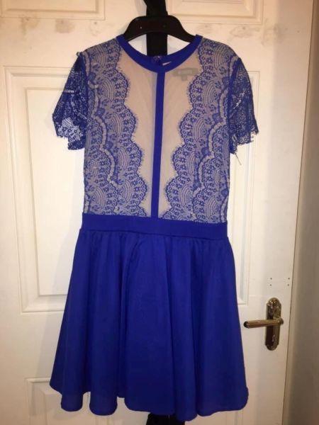 Missguided Blue Lace Dress