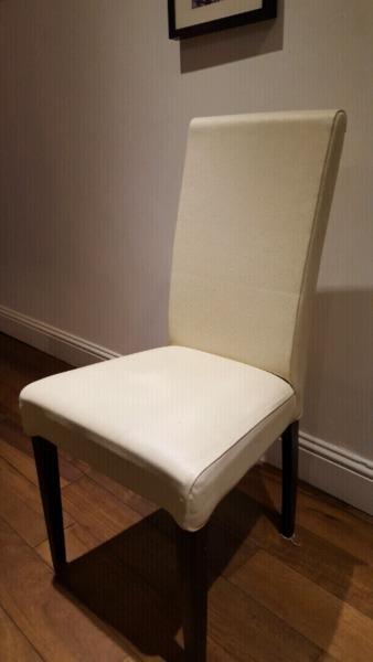 6 Cream Dining Room Chairs For Sale