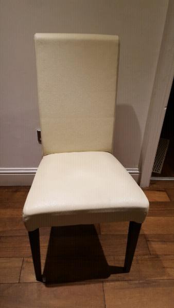 6 Cream Dining Room Chairs For Sale
