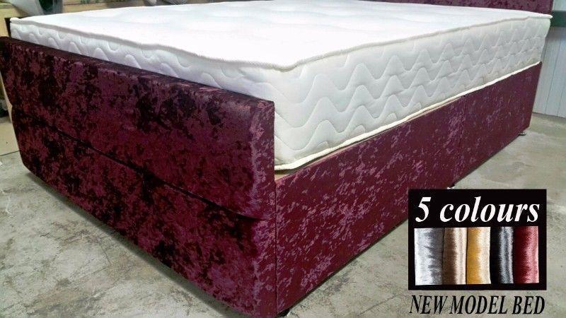 Crushed Velvet beds with Deluxe Mattress