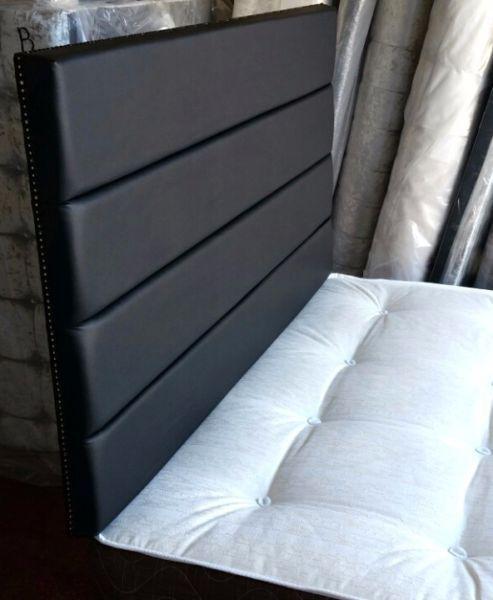 Leather bed with Deluxe Mattress