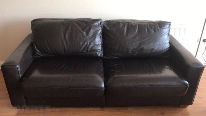 Quick Sale Italian Leather 3 Seater Sofa