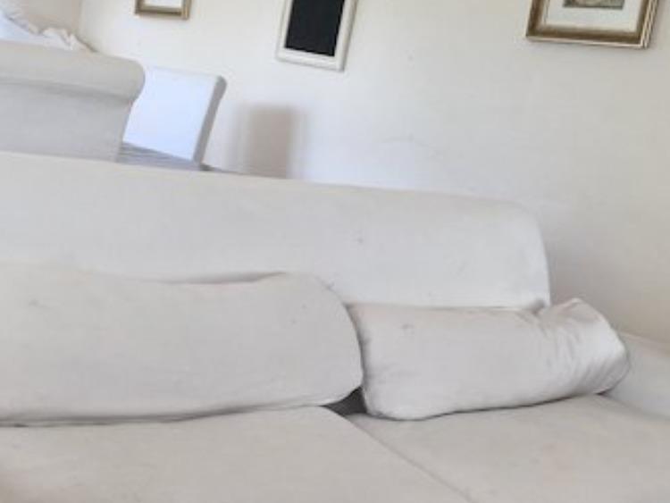White ikea sofa