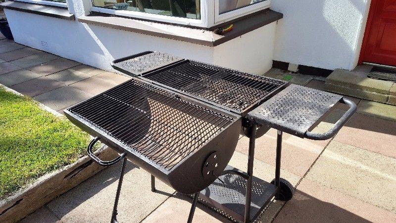 Extra Large Oil Drum Charcoal Barbecue