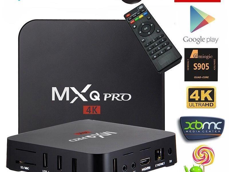 MXQ PRO 4K ANDROID KODI TV BOX FULLY LOADED LIVE TV SPORTS MOVIES SHOWBOX MOBDRO AUTOMATIC UPDATES