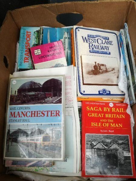 Box of railway books