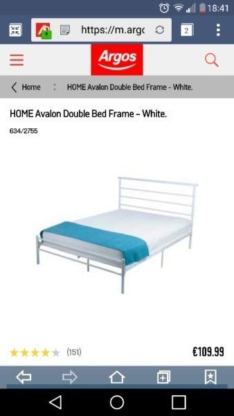 Double metal bed frame new， assembled 15