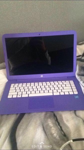 Purple HP laptop and belkin cooler for sale