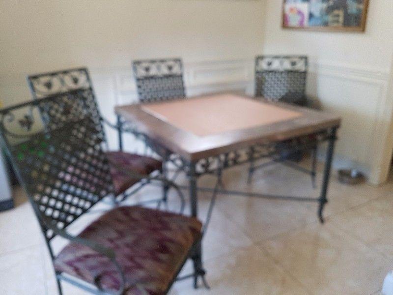 Dining room table with four chairs