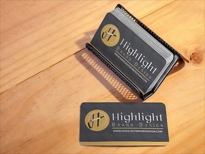 Business Card Design with Highlight Brand Design