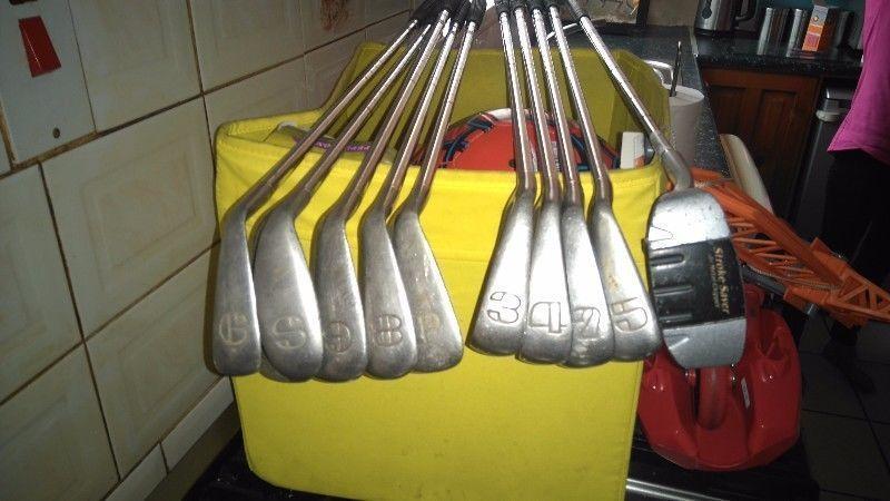 Golf clubs and bag for sale