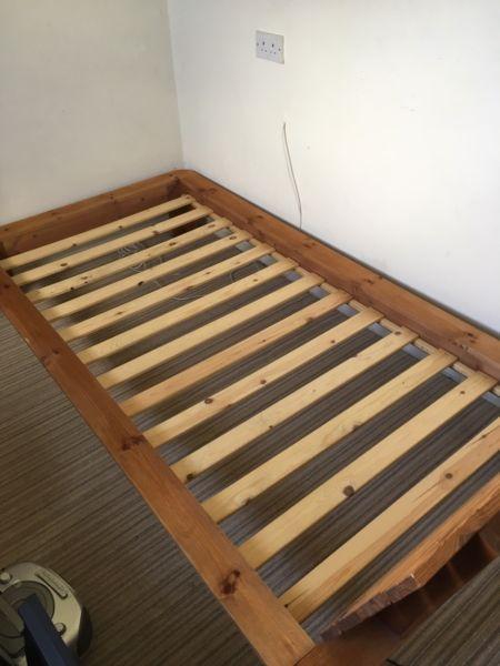 Perfect Sturdy Standard sz Wooden Single Bed