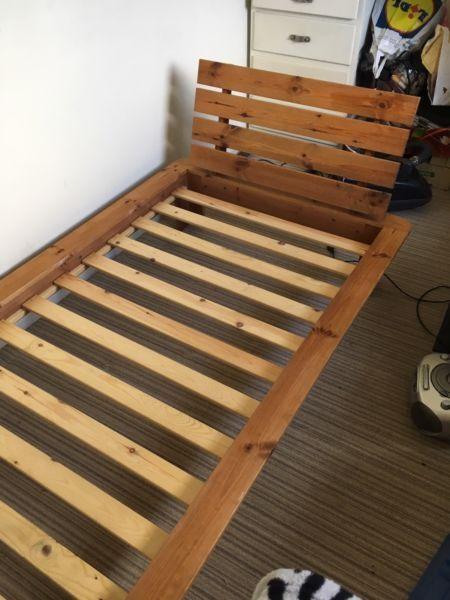 Perfect Sturdy Standard sz Wooden Single Bed