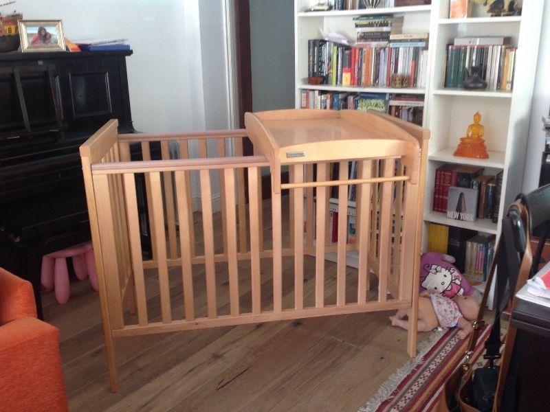 Children's cot and changing table
