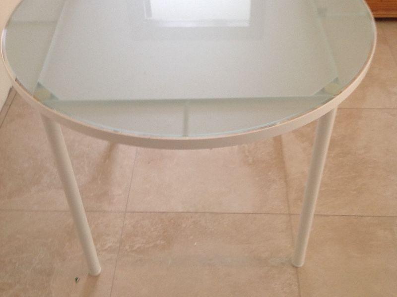 Opaque glass table