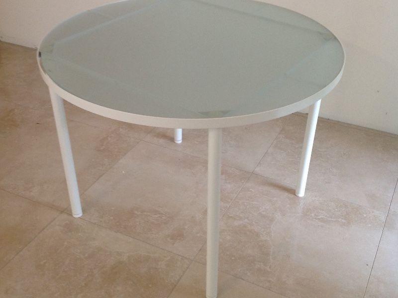 Opaque glass table