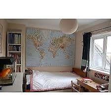 Ikea Premiar World Map Picture with Frame/canvas In good condition