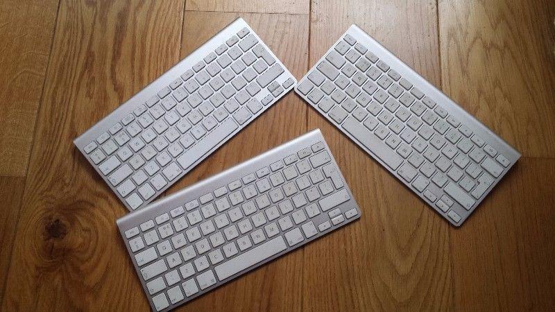 3 Apple Magic Keyboards (A1255) Wireless Bluetooth